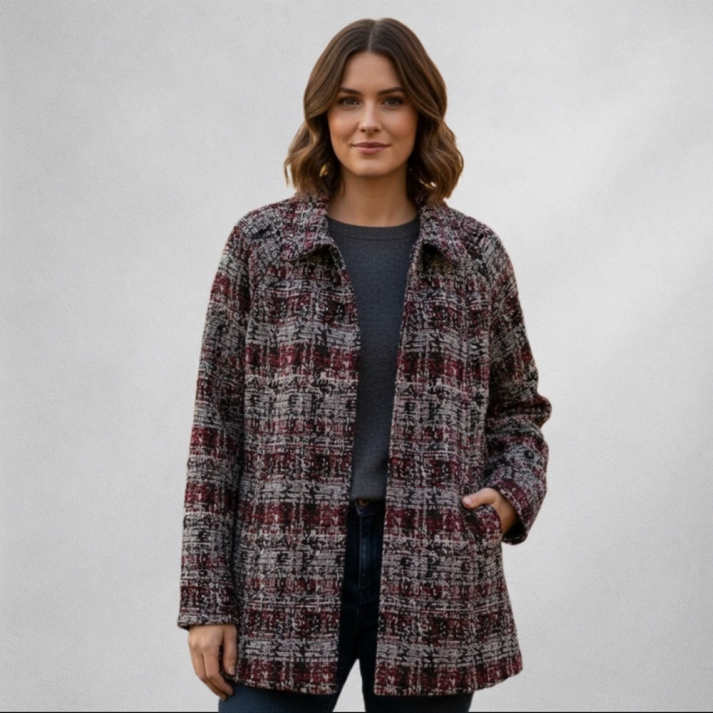 Christopher & Banks Women’s XL Geometric Open Front Jacket
